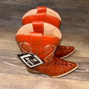 Montenegro Red Leather Kids Cowboy Boots
